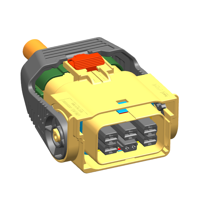 AK2 5W Female 水平阻燃 shunt HVIL Code A