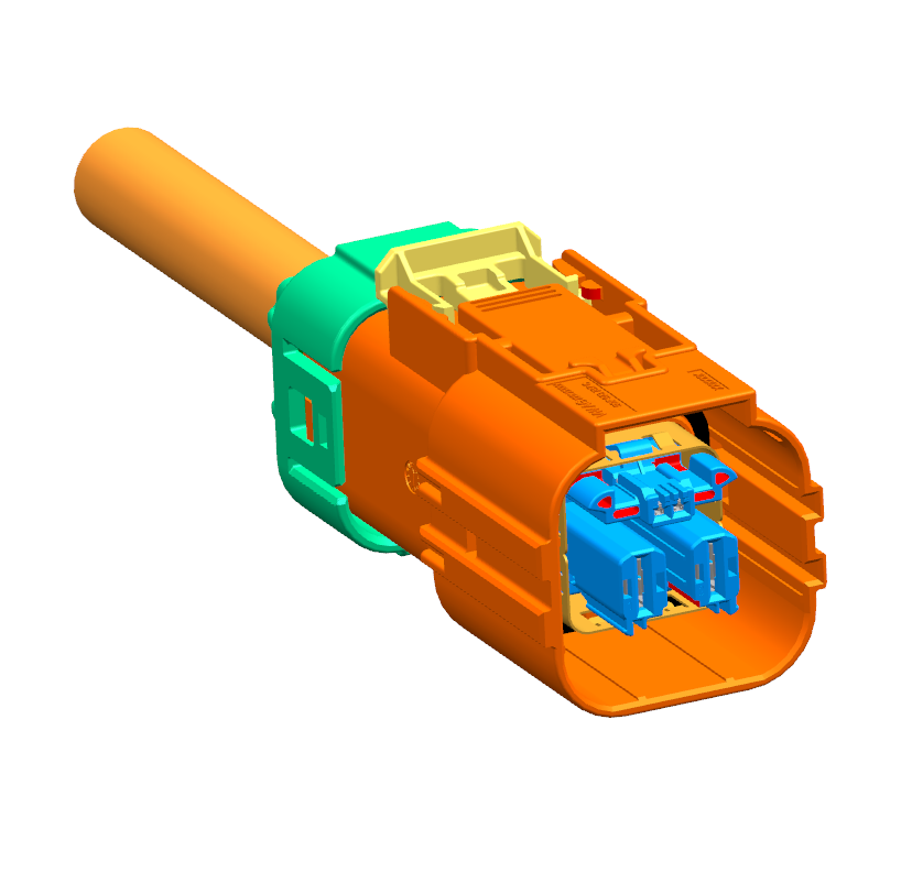 AK2 2W Female 垂直阻燃 shunt HVIL Code A