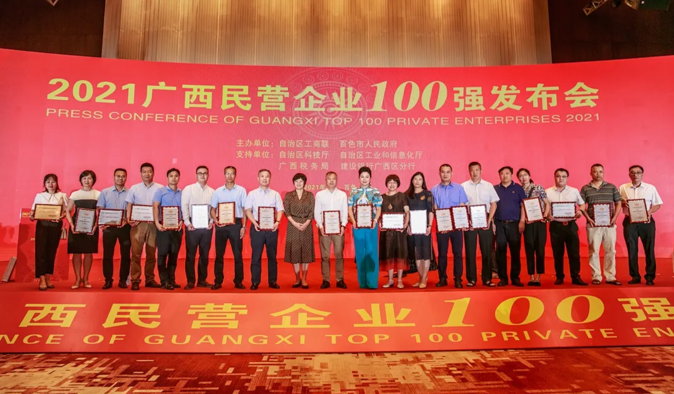 双飞荣登“广西民营企业百强”