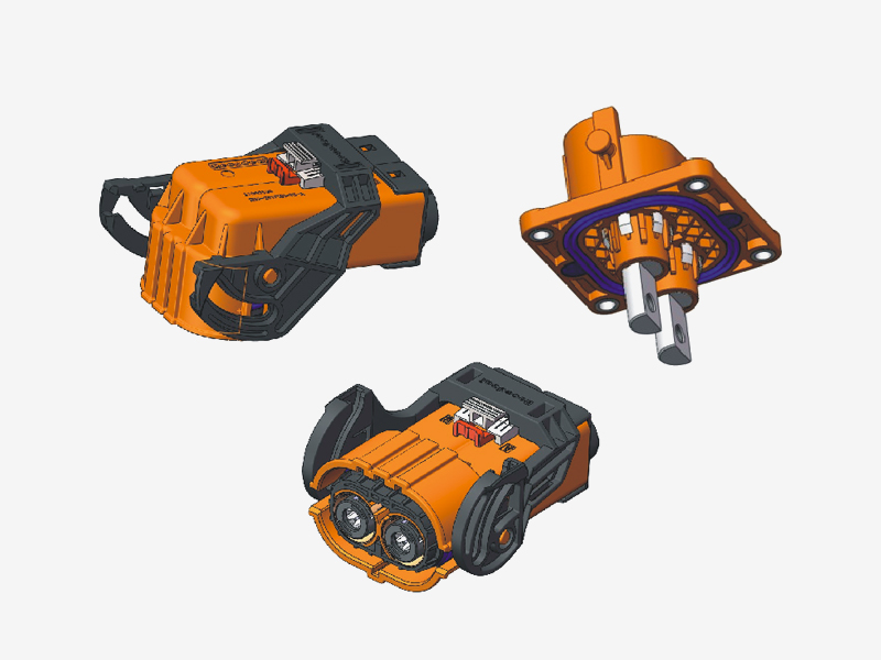 REG3系列高压大电流塑料屏蔽2芯连接器