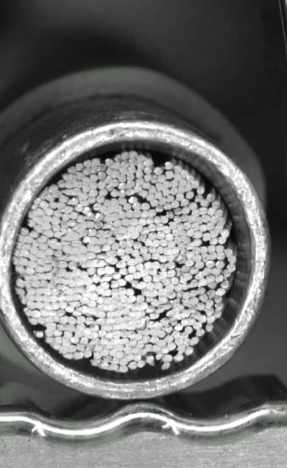 压接过程展示（120平方电线）